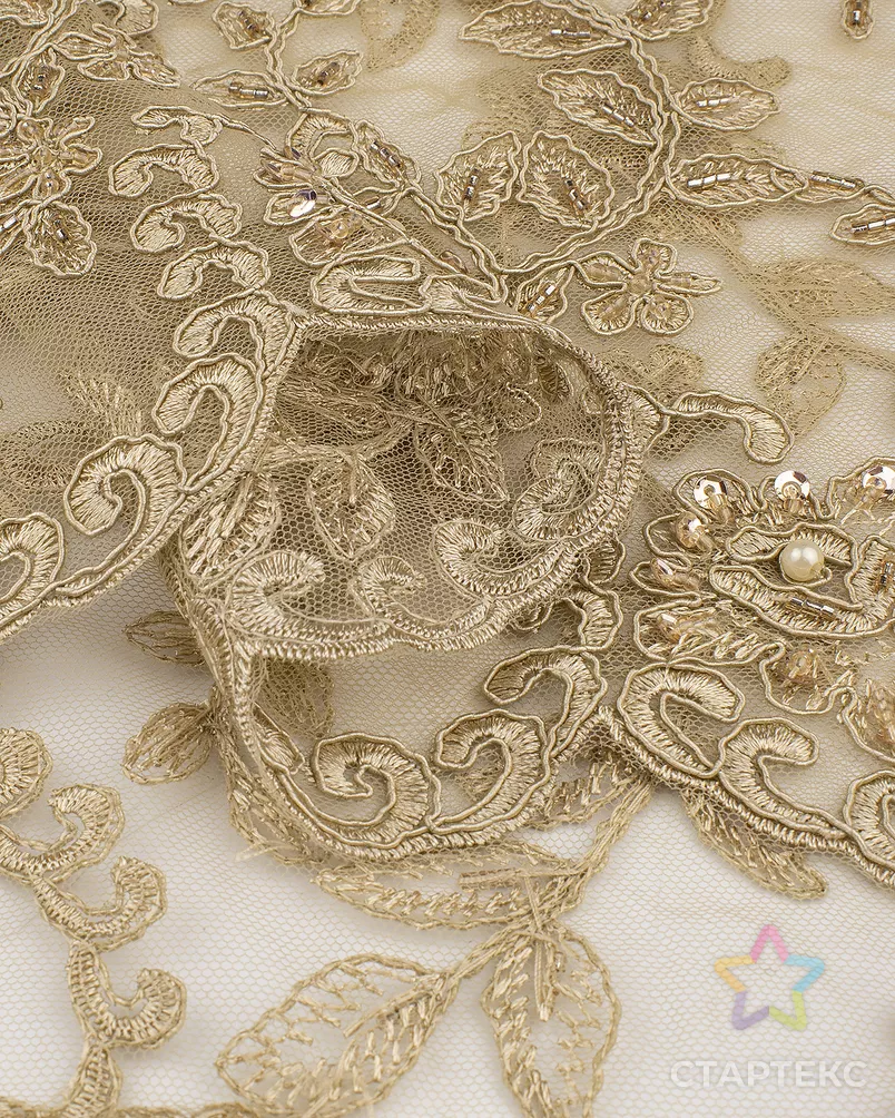 Вышивка на сетке с пайеткой и бусинами арт. ПКП-27-5-26488.005 - рис. 4 Вышивка на сетке с пайеткой и бусинами арт. ПКП-27-5-26488.005 - рис. 4