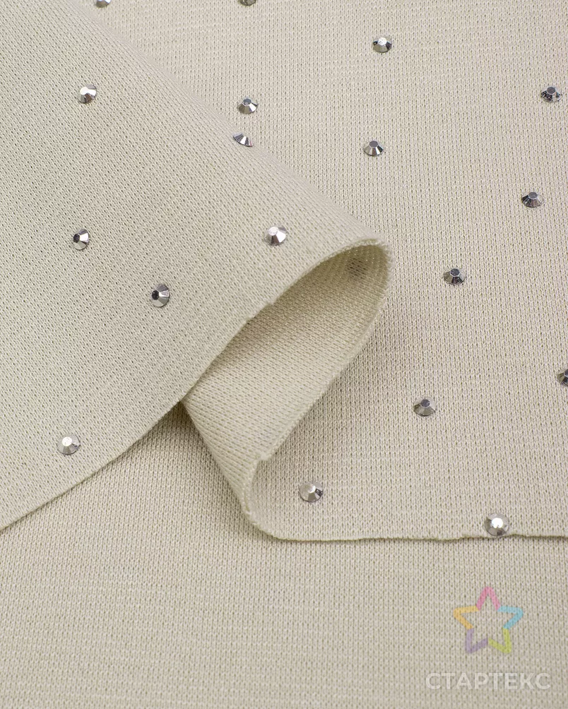 Джерси однотонное со стразами 280гр/м.кв. арт. ТДО-124-2-26254.002 - рис. 3