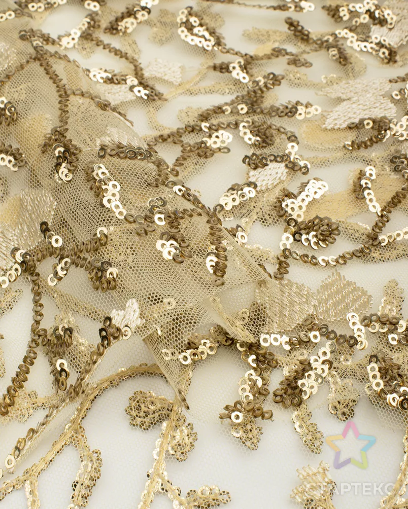 Вышивка на сетке с пайеткой арт. СВС-103-2-22338.007 - рис. 4