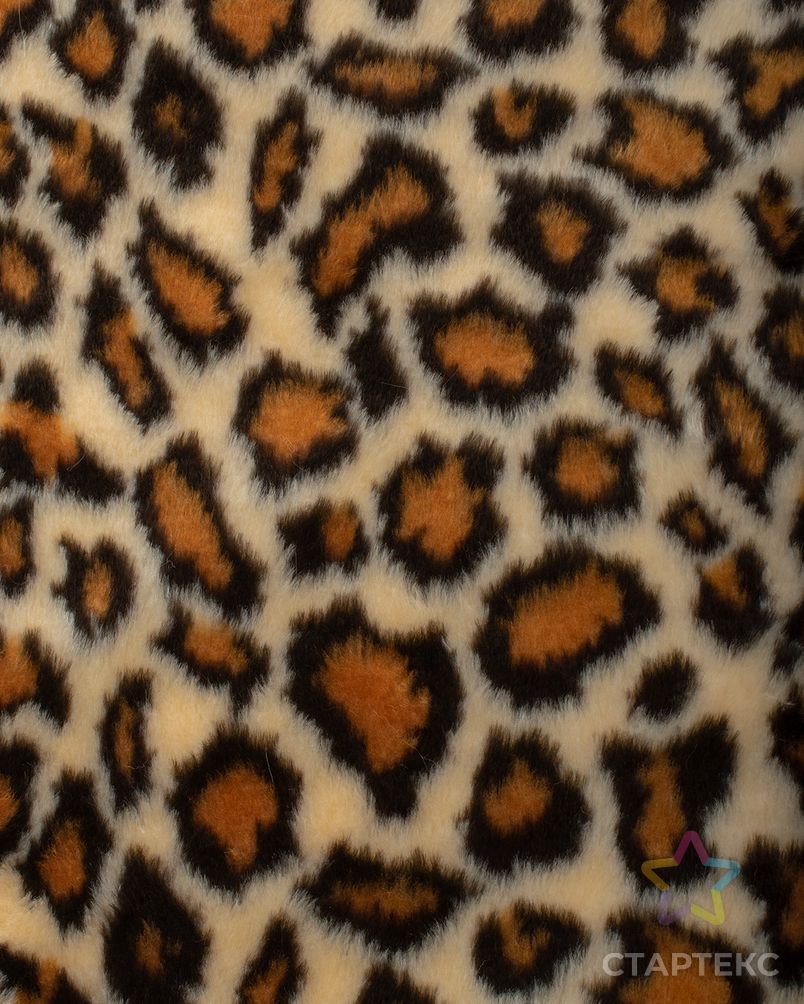 Мех  принт "Леопард" крупный 9мм. арт. МХ-77-1-21334.003 3