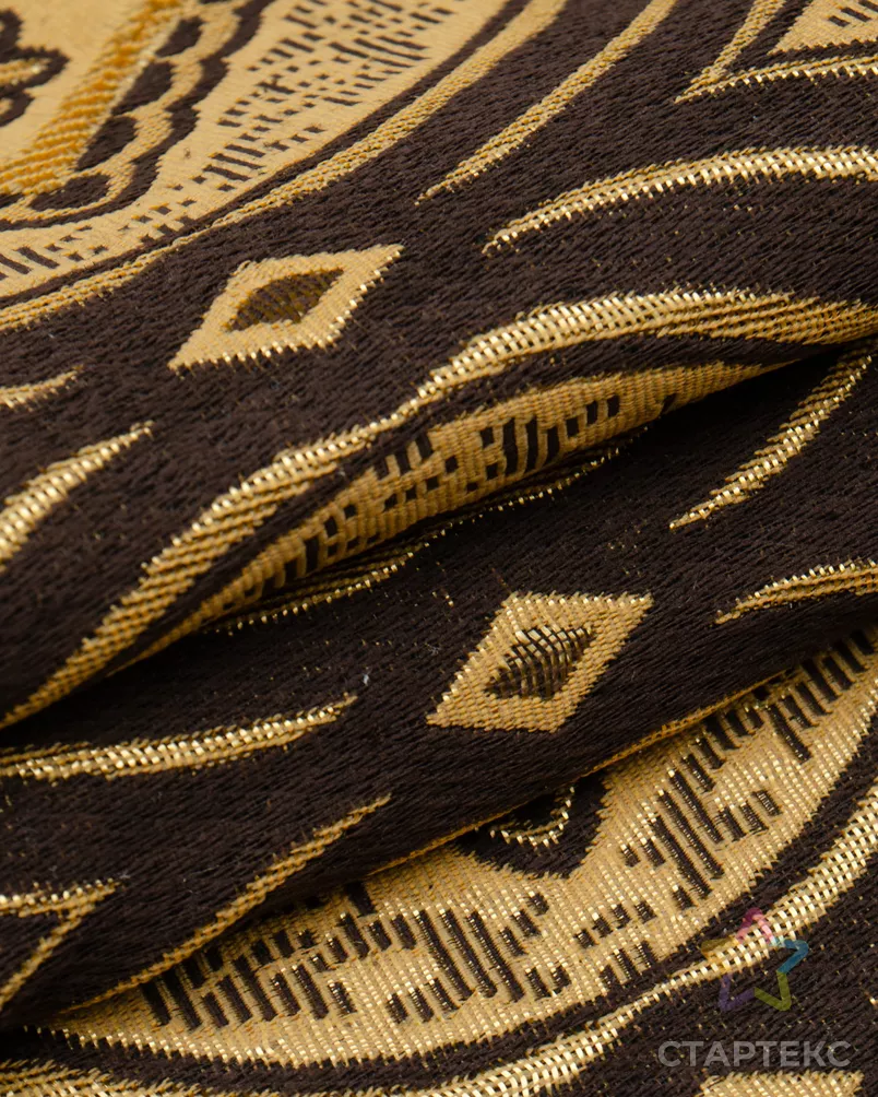 Гобелен Эк с люрексом 150 см Китай BL-004-1-brown D арт. Г150-457-1-0011.162 - рис. 3