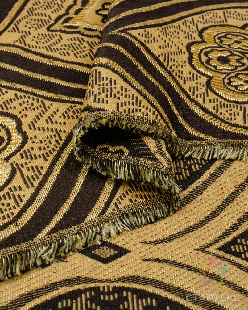 Гобелен Эк с люрексом 150 см Китай BL-004-1-brown D арт. Г150-457-1-0011.162 - рис. 5