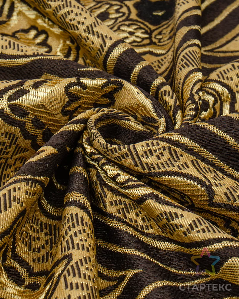 Гобелен Эк с люрексом 150 см Китай BL-004-1-brown D арт. Г150-457-1-0011.162 - рис. 4