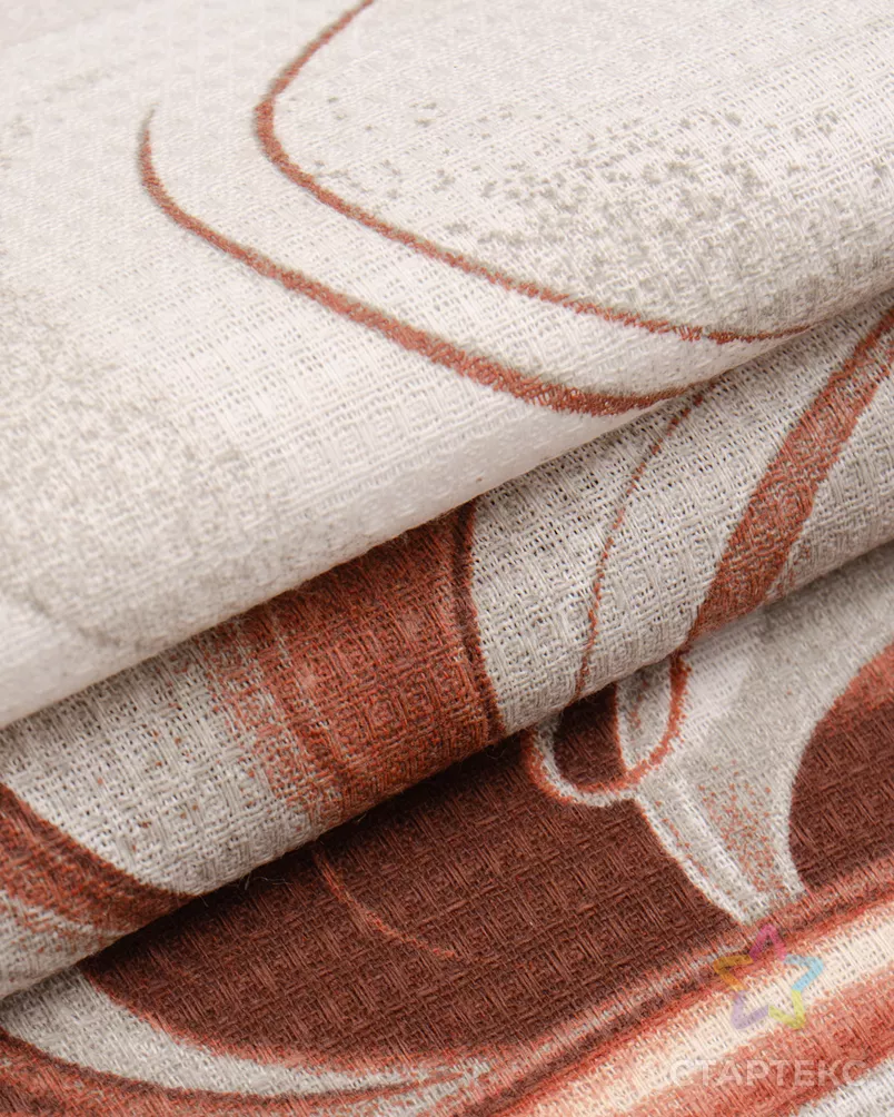 Полотно вафельное "Кофейные гномики" арт. ПВ150-409-1-0895.077 - рис. 3