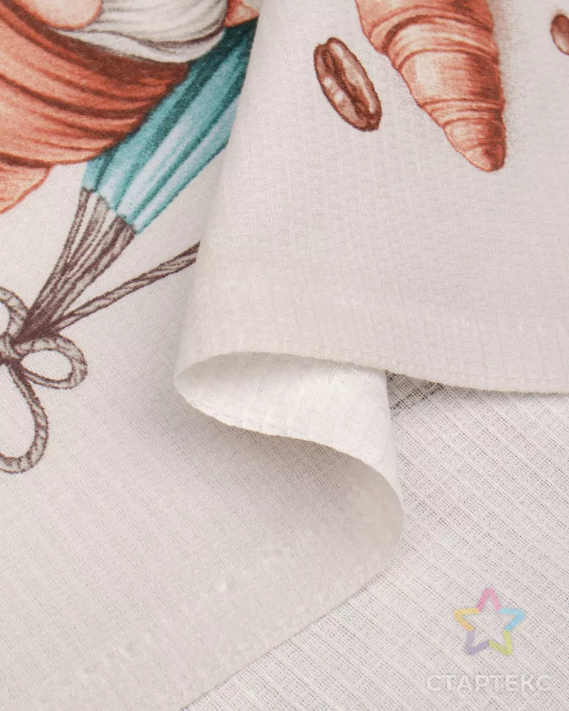 Полотно вафельное "Кофейные гномики" арт. ПВ150-409-1-0895.077 - рис. 5