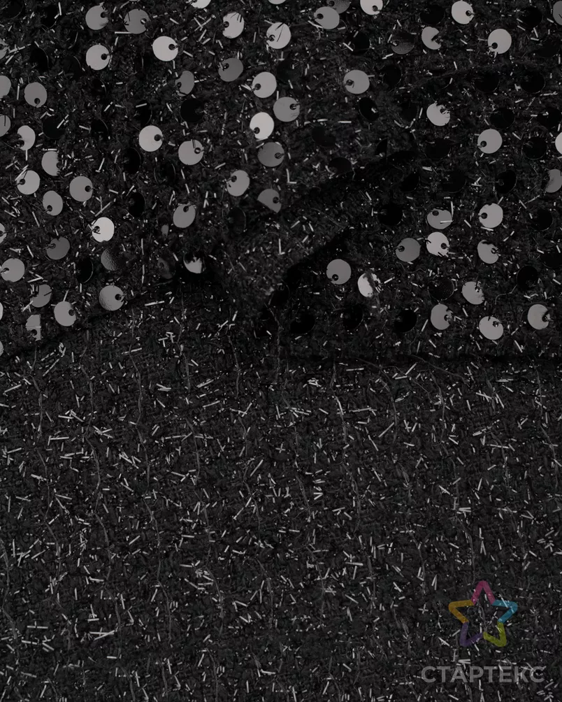 Букле костюмное с люрексом и пайетками арт. БК-547-2-26275.002 - рис. 4