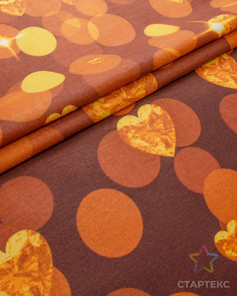 Бриллиантовые сердечки (Бязь 220 см) арт. ХБ-1999-1-1084.071 - рис. 2