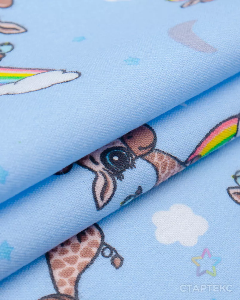 Радужные жирафики (Фланель детская) арт. ФД-2-1-0876.157 - рис. 2