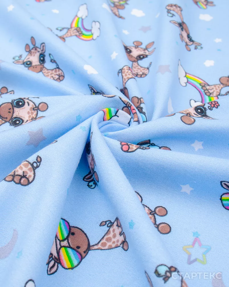 Радужные жирафики (Фланель детская) арт. ФД-2-1-0876.157 - рис. 3