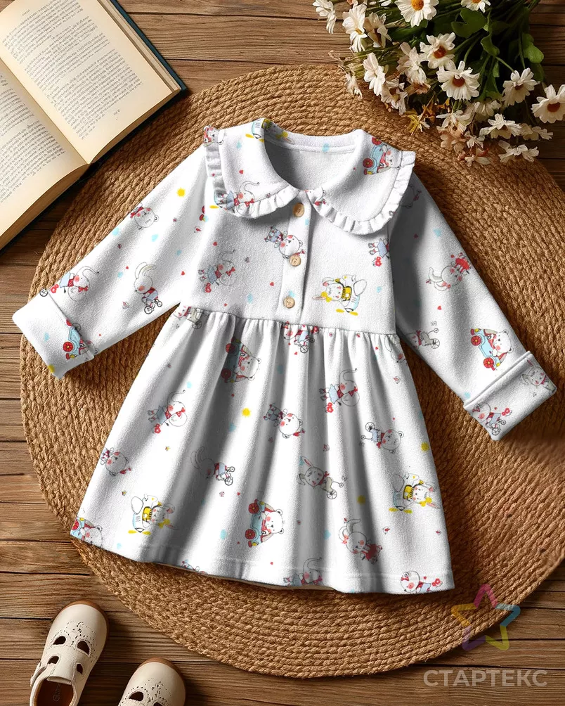 Фланель детская "Веселый транспорт" арт. ФД90-178-1-1636.010 - рис. 7