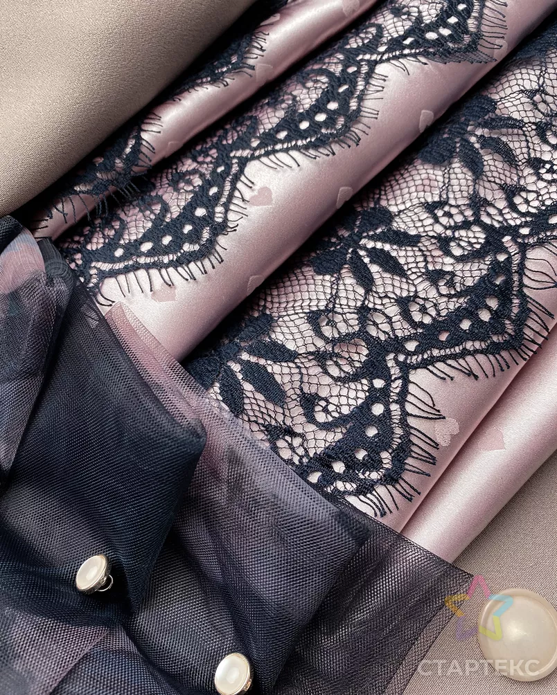 Атлас жаккард "Моар" сердца арт. БЛ-7-3-7036.034 - рис. 8