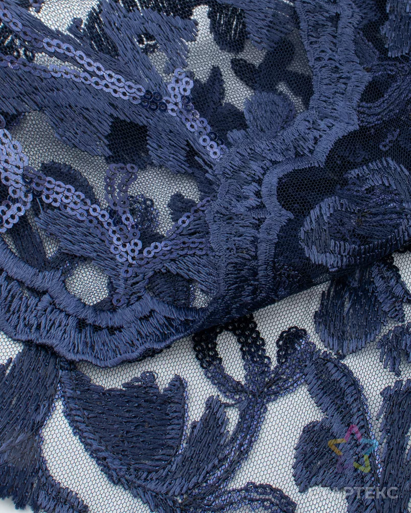 Вышивка на сетке с пайеткой арт. КПГС-70-5-22133.005 - рис. 3