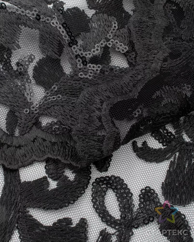 Вышивка на сетке с пайеткой арт. КПГС-70-4-22133.004 - рис. 3