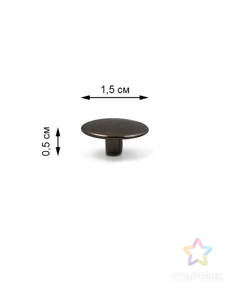 Кнопки Альфа д.1,5см облегченная (металл)  720шт арт. КУА-64-2-42358.001 4