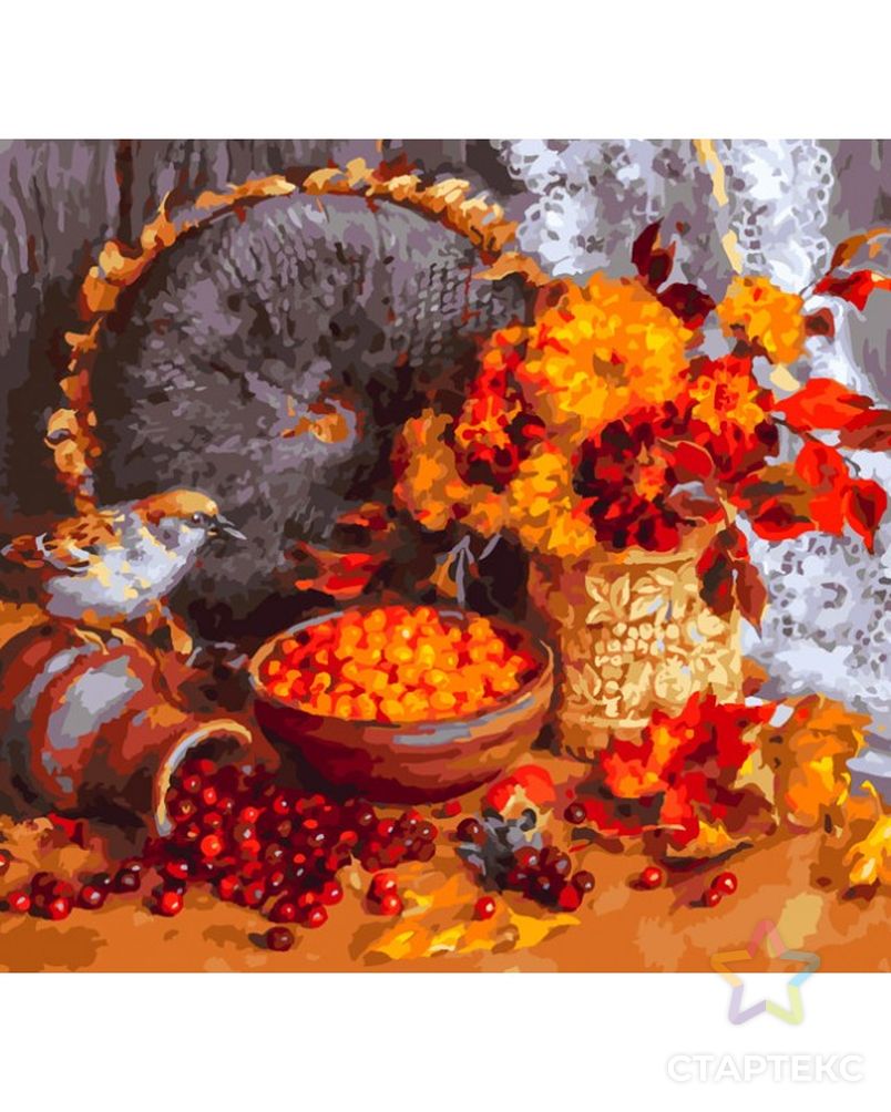 Картины по номерам Белоснежка Осенние ягоды 30х40 см арт. МГ-112585-1-МГ1009359
