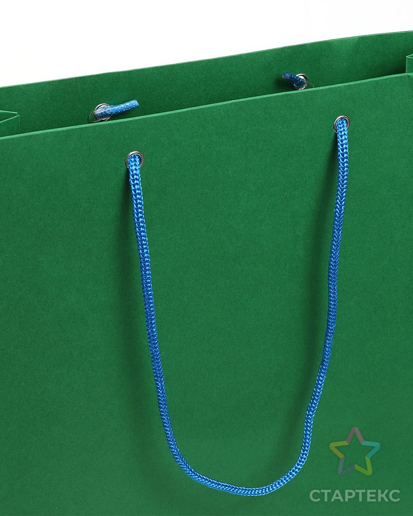 Шнурок для пакетов с крючком вязанный полипропилен пп5 d5мм L40см цв.07 синий (уп 100шт/50пар) арт. МГ-123096-1-МГ1020255 3