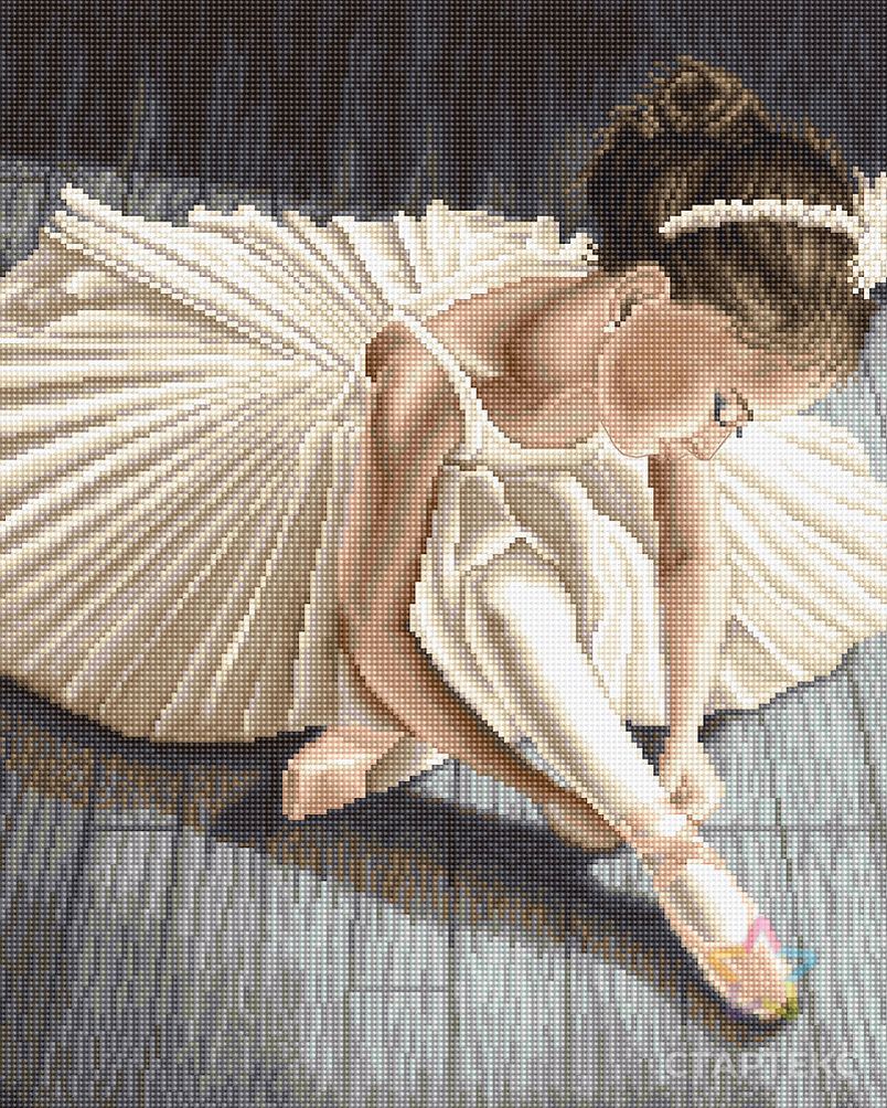 Набор для вышивания LETI Маленькая балерина 32х32 см арт. МГ-121198-1-МГ1022669 2