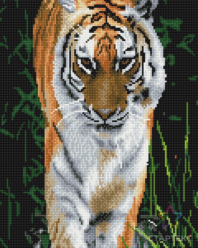 Картина мозаикой Molly Панно. Амурский тигр (24 цвета) 35х90 см арт. МГ-120937-1-МГ1022816