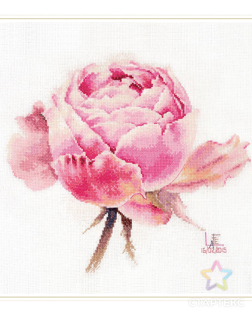 Набор для вышивания АЛИСА Акварельные розы. Розовая изысканная 26х24см арт. МГ-121308-1-МГ1023575 2