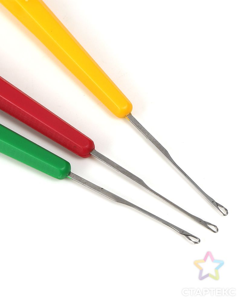 Игла для поднятия петель (с цветной ручкой) 3 шт. арт. МГ-125950-1-МГ1024597 2