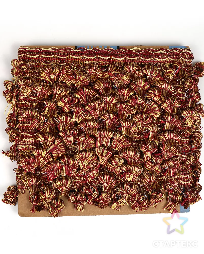 Бахрома шир.43мм цв.6399 винный+золото уп.10м арт. МГ-125914-1-МГ1024764 - рис. 5