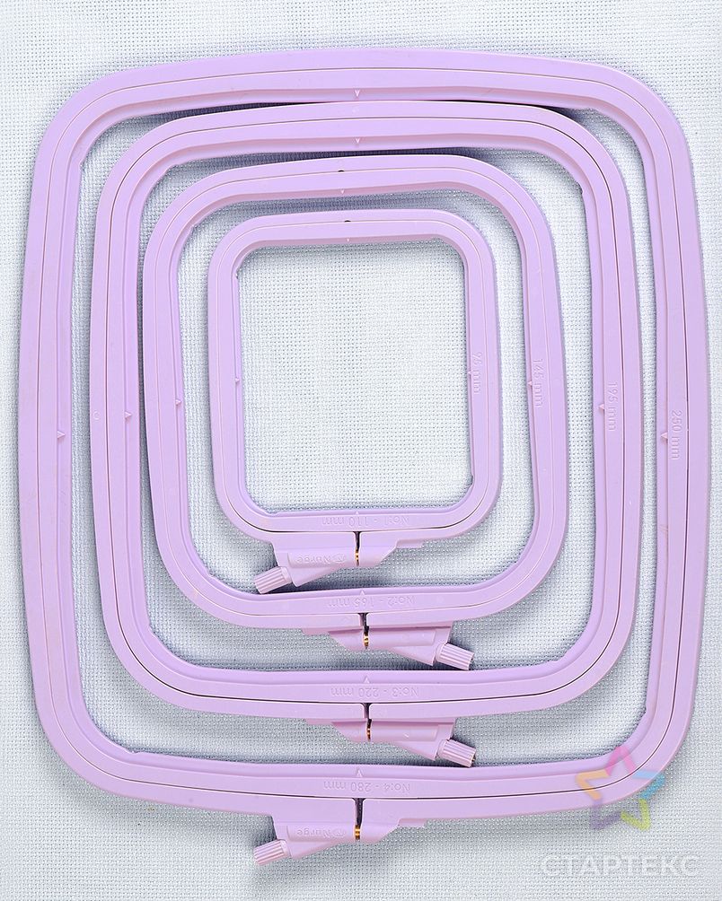 Пяльцы-рамка NURGE пластиковые 110х95 цв.фиолетовый арт. МГ-122456-1-МГ1026612 3