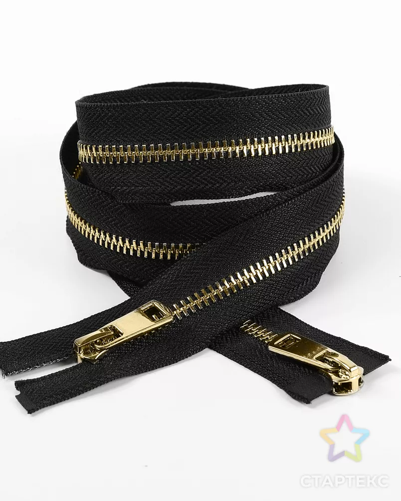 Молния MaxZipper мет. Титан №5 2 замка золото 90см цв.F322 черный уп.10 шт арт. МГ-131131-1-МГ1048236 - рис. 1 Молния MaxZipper мет. Титан №5 2 замка золото 90см цв.F322 черный уп.10 шт арт. МГ-131131-1-МГ1048236 - рис. 1