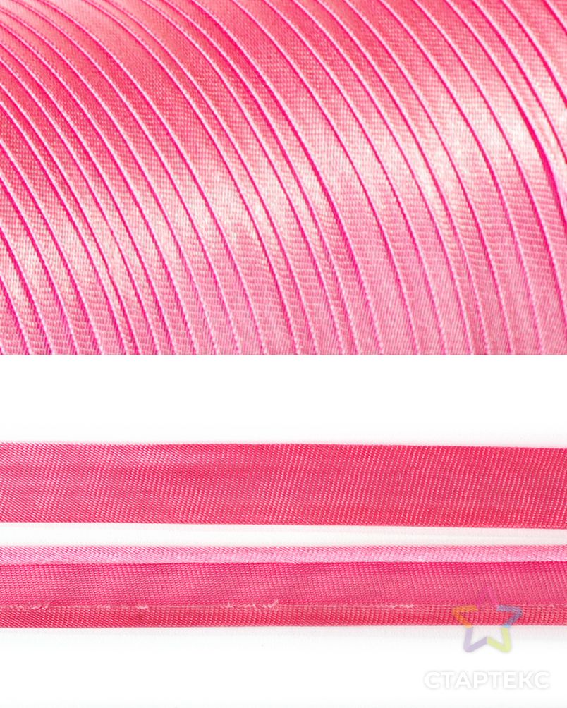 Косая бейка TBY атласная шир.15мм цв.F138 розовый уп.132 м арт. МГ-123525-1-МГ0158837 2