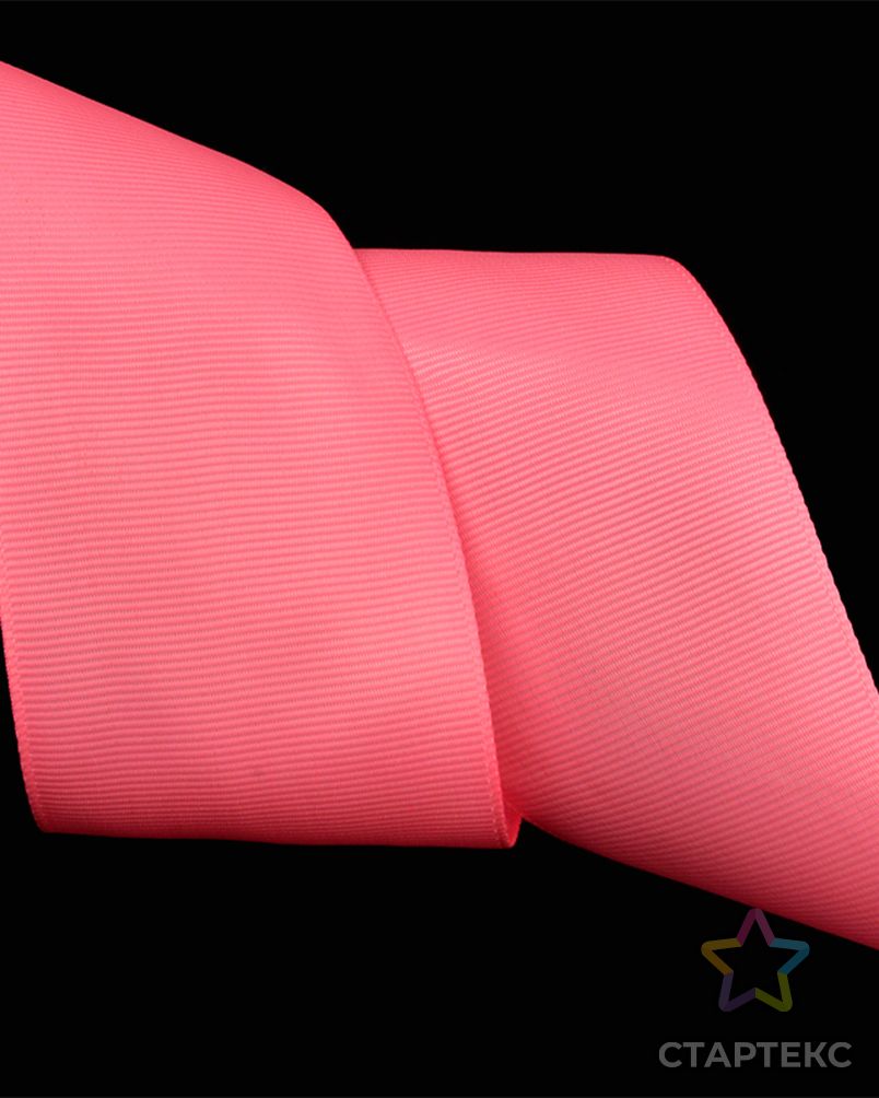Лента Ideal репсовая в рубчик ш.5см (159(040) флуор.розовый) арт. МГ-67767-1-МГ0165644