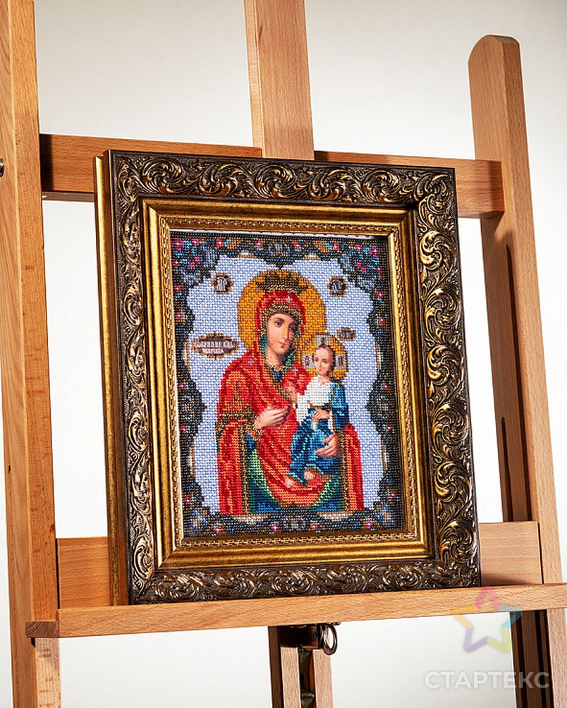 Набор для вышивания бисером КРОШЕ Иверская Богородица 20x24 см арт. МГ-21695-1-МГ0194489 2