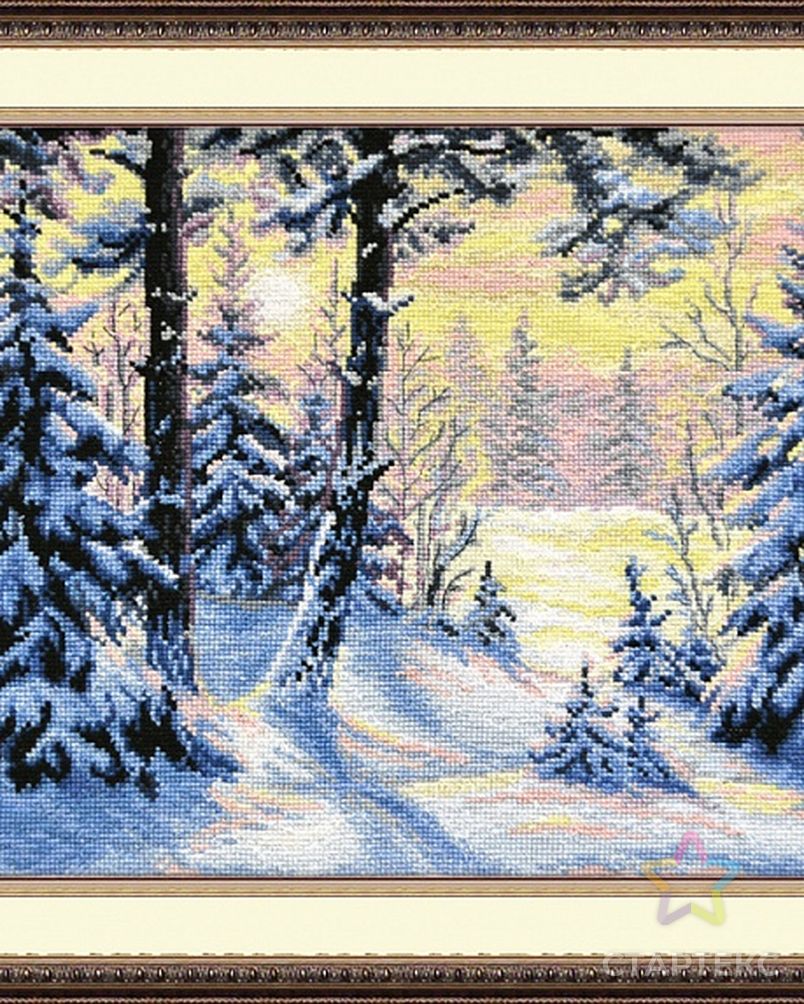 Набор для вышивания ОВЕН Зимний лес 40х27 см арт. МГ-33071-1-МГ0241233