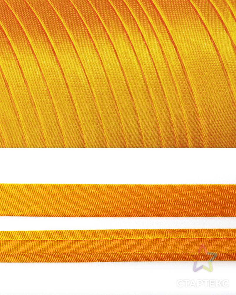 Косая бейка TBY атласная шир.15мм цв.F114 св.оранжевый уп.132 м арт. МГ-125010-1-МГ0248473 3