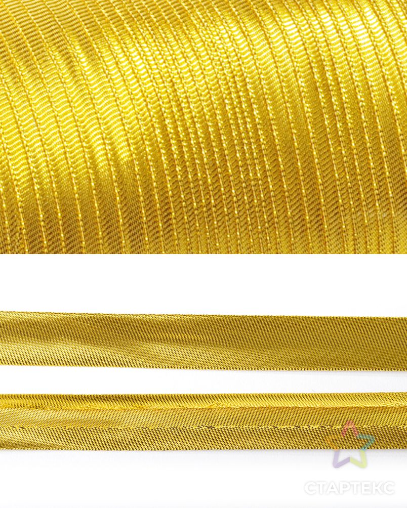 Косая бейка TBY металлизированная шир.15мм цв.золото уп.132 м арт. МГ-119485-1-МГ0259433 2