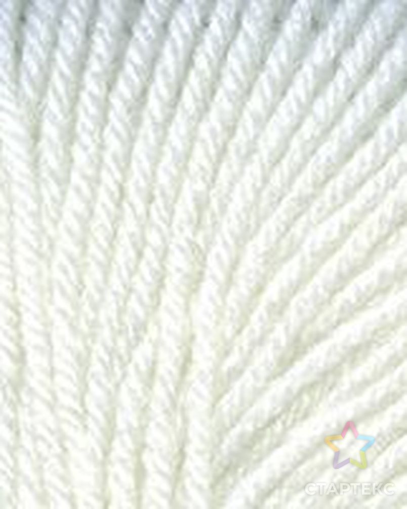 Пряжа для вязания ТРО "Кроха" (20% шерсть, 80% акрил) 10х50г/135м цв.0235 супер белый арт. МГ-38764-1-МГ0361183 2