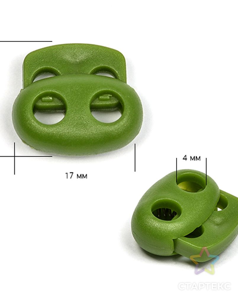 Фиксатор пластик р.1,5х1,7см (77 зеленый) арт. МГ-106267-1-МГ0374870