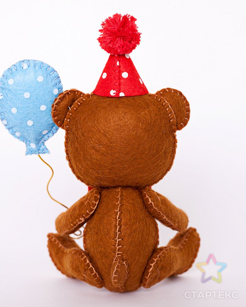 Набор для изготовления текстильной игрушки из фетра Happy Мишка 11,5 см арт. МГ-6417-1-МГ0487166 2