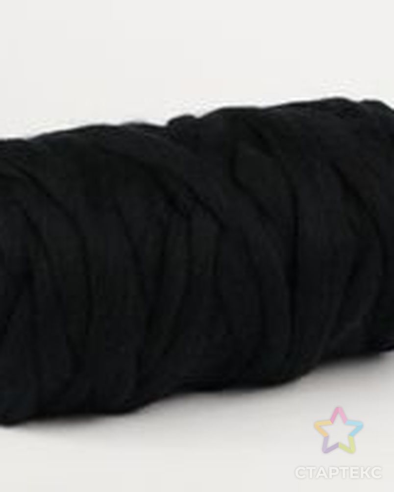 Пряжа для вязания ТРО "Пастила" (100% шерсть) 500г/50м цв.0140 черный арт. МГ-42756-1-МГ0499681 2
