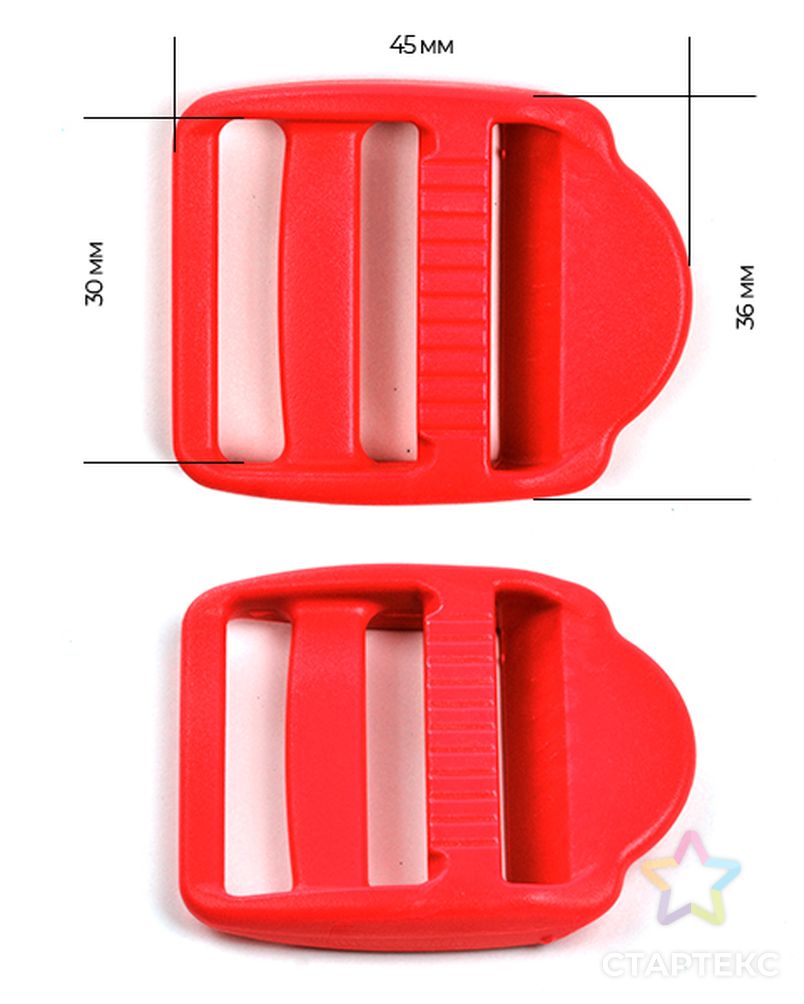 Пряжка регулировочная ш.3см LE30А цв.красный нагрузка 90кг арт. МГ-54030-1-МГ0645863 2