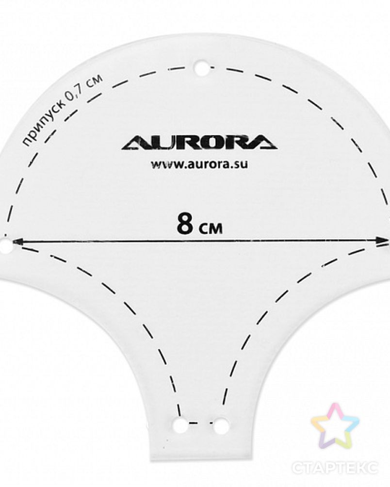 Линейка для пэчворка Aurora AU-6187 Черепица 8 см арт. МГ-59959-1-МГ0674074