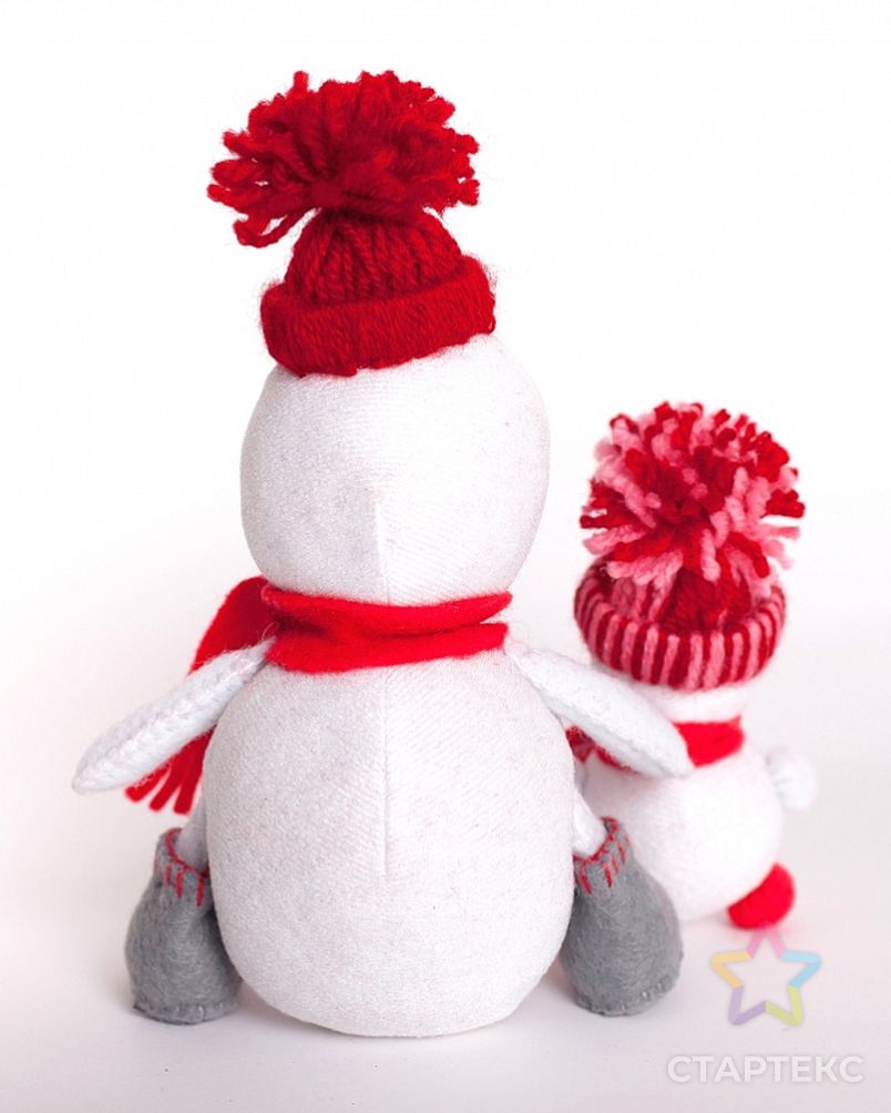 Набор для изготовления текстильной игрушки из фетра "Снегомама и Снегодочка" 16,5см, 10,5см арт. МГ-83917-1-МГ0768662 2