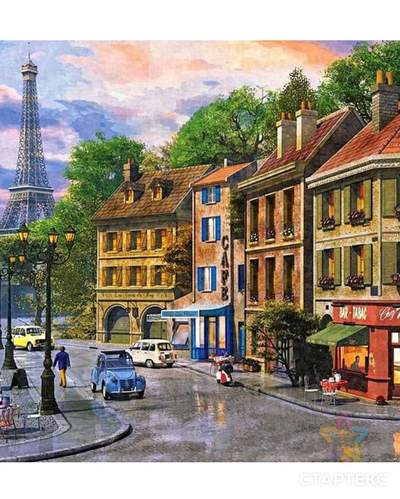 Картины по номерам Molly Улочки Парижа (20 цветов) 30х30 см арт. МГ-96367-1-МГ0859756
