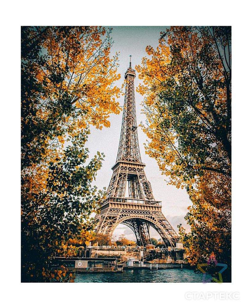 Картина по номерам с цветной схемой на холсте Molly Париж. Эйфелева башня (16 цветов) 30х40 см арт. МГ-96408-1-МГ0859780 2