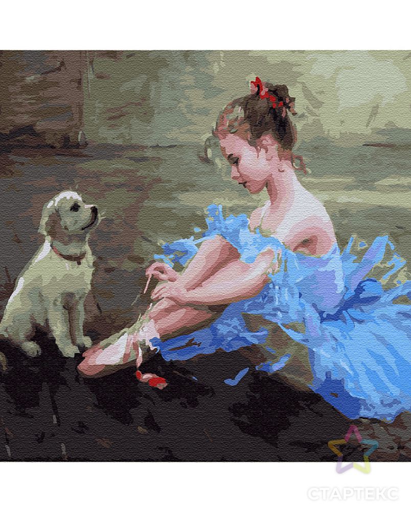 Картины по номерам Molly Маленькая балерина (28 цветов) 40х50 см арт. МГ-96371-1-МГ0860051