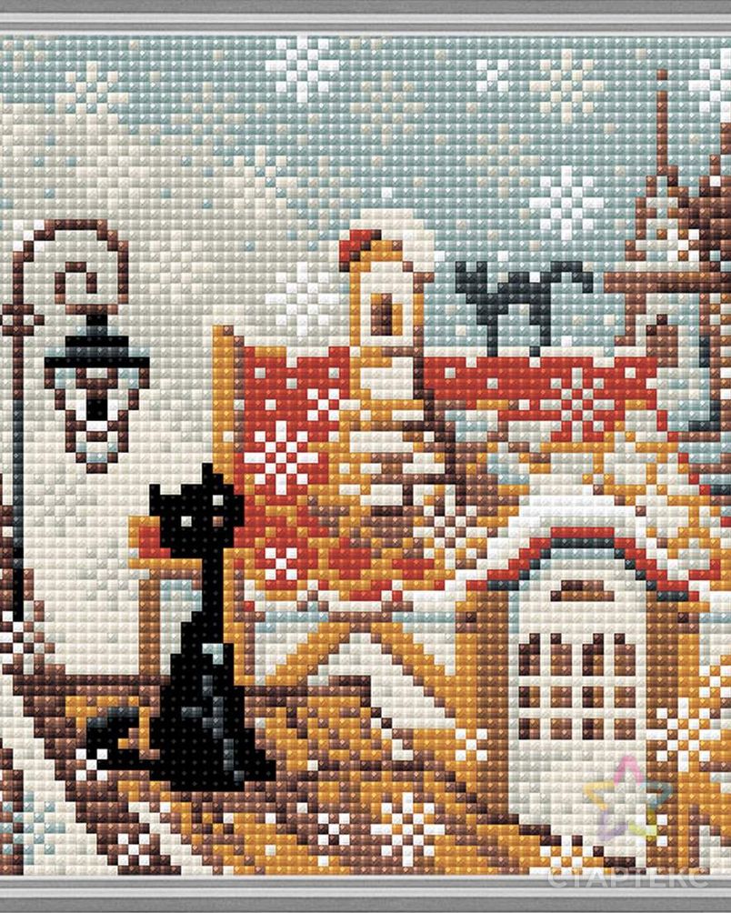 Набор РИОЛИС мозаичная картина Город и кошки. Зима 20х20 см арт. МГ-129194-1-МГ0912237 2