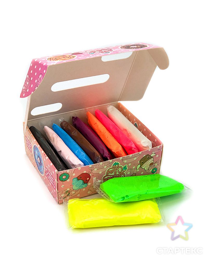 FL.11-0028 FLEUR Candy Clay Масса для лепки Набор "10 ярких цветов" арт. МГ-106060-1-МГ0954364