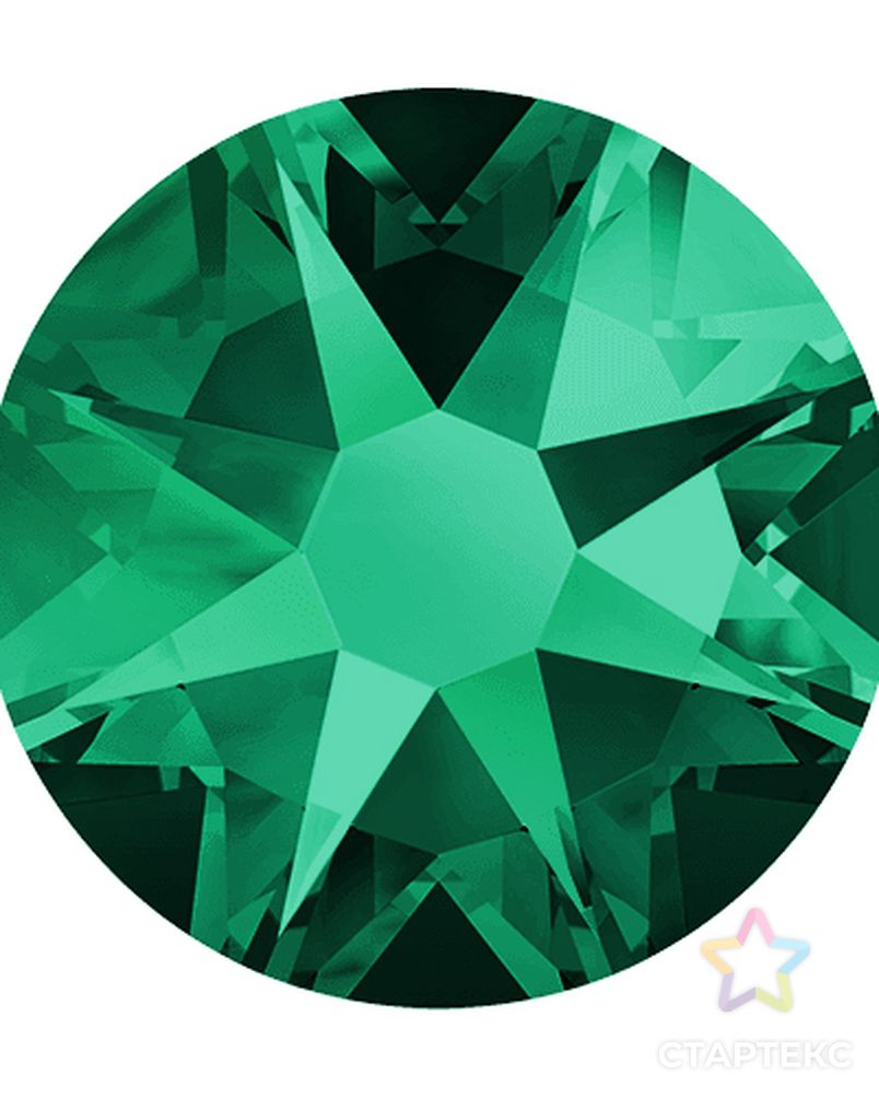 Стразы термоклеевые Xirius 8+8 граней SS16 (3,8-4,0 мм) цв.Emerald, уп.100шт арт. МГ-121440-1-МГ0955768 2