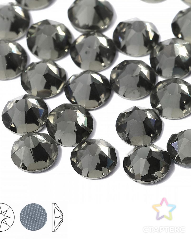 Стразы термоклеевые Xirius 8+8 граней SS20 (4,6-4,8 мм) цв.Black Diamond, уп.100шт арт. МГ-119394-1-МГ0955788 2