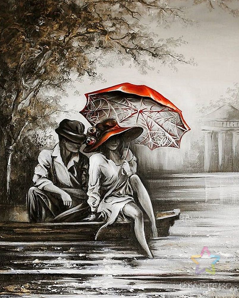 Картины по номерам Molly Пара под зонтом (21 цвет) 40х50 см арт. МГ-108362-1-МГ0961468 2