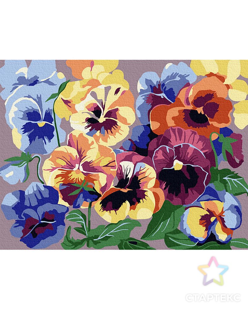Картины по номерам Molly Анютины глазки (15 цветов) 15х20 см арт. МГ-107343-1-МГ0961472 3