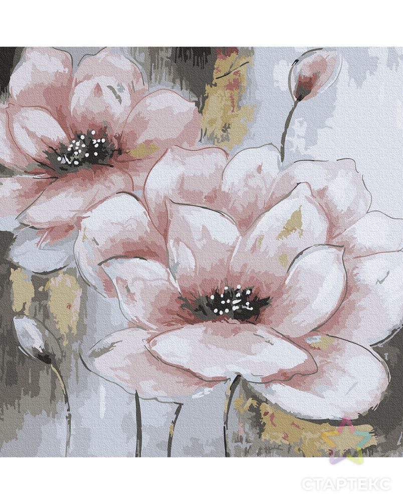 Картины по номерам Molly Розовые цветы 30х30 см арт. МГ-107995-1-МГ0972356